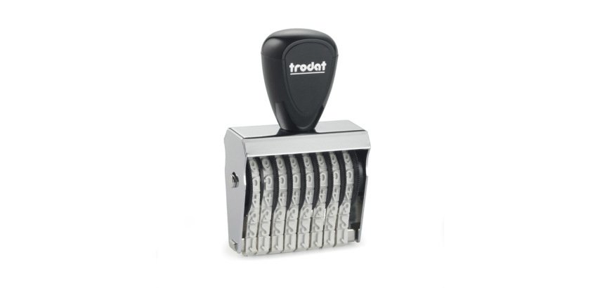 Numerador trodat entintaje manual con 8 bandas 5 mm