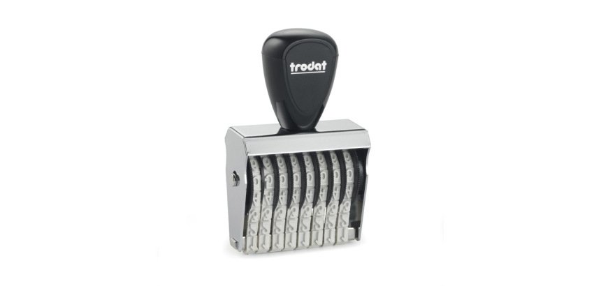 Numerador trodat entintaje manual con 8 bandas 5 mm