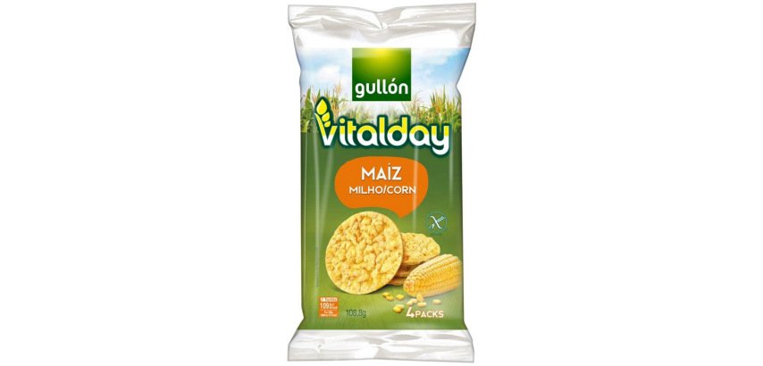 Tortitas de maiz gullon vitalday 108 gr paquete de 4 unidades de 27,5 g