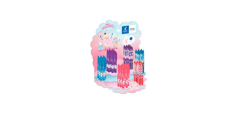 Boligrafo pilot frixion ball/clicker borrable fancy sweet paradise expositor de 48 unidades colores surtidos