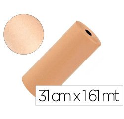 Papel kraft liderpapel marron bobina ancho 31 cm longitud 161 m gramaje 70 g peso 3,5 kg