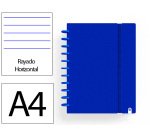 Cuaderno ingeniox foam a4 80h rayado horizontal azul oscuro