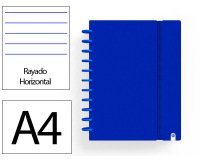 Cuaderno ingeniox foam a4 80h rayado horizontal azul oscuro
