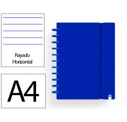 Cuaderno ingeniox foam a4 80h rayado horizontal azul oscuro