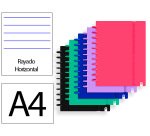 Cuaderno ingeniox foam a4 80h rayado horizontal colores intense surtidos
