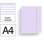 Cuaderno ingeniox foam a4 80h rayado horizontal malva pastel