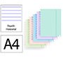 Cuaderno ingeniox foam a4 80h rayado horizontal colores pastel surtidos