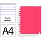 Cuaderno ingeniox foam a4 80h rayado horizontal rojo