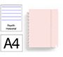 Cuaderno ingeniox foam a4 80h rayado horizontal rosa pastel