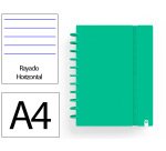 Cuaderno ingeniox foam a4 80h rayado horizontal verde