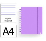 Cuaderno ingeniox foam a4 80h rayado horizontal violeta