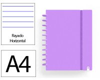 Cuaderno ingeniox foam a4 80h rayado horizontal violeta