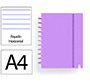 Cuaderno ingeniox foam a4 80h rayado horizontal violeta