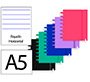 Cuaderno ingeniox foam a5 80h rayado horizontal colores intense surtidos