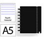 Cuaderno ingeniox foam a5 80h rayado horizontal negro