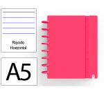 Cuaderno ingeniox foam a5 80h rayado horizontal rojo
