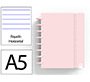 Cuaderno ingeniox foam a5 80h rayado horizontal rosa pastel