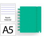 Cuaderno ingeniox foam a5 80h rayado horizontal verde
