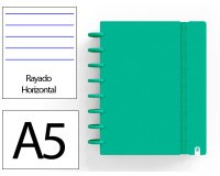 Cuaderno ingeniox foam a5 80h rayado horizontal verde