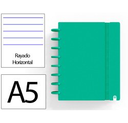 Cuaderno ingeniox foam a5 80h rayado horizontal verde