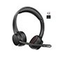 Auricular q-connect inalambrico diadema con microfono flexible y boton de bluetooth usb color negro