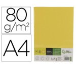 Papel color liderpapel din a4 80 gr amarillo intenso paquete de 500 hojas