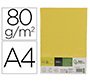 Papel color liderpapel din a4 80 gr amarillo intenso paquete de 500 hojas