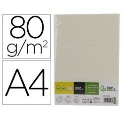 Papel color liderpapel din a4 80 gr amarillo neon paquete de 500 hojas