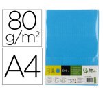 Papel color liderpapel din a4 80 gr azul intenso paquete de 500 hojas