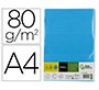 Papel color liderpapel din a4 80 gr azul intenso paquete de 500 hojas