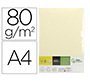 Papel color liderpapel din a4 80 gr crema paquete de 500 hojas