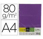 Papel color liderpapel din a4 80 gr lila intenso paquete de 500 hojas