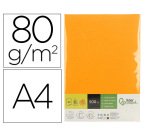 Papel color liderpapel din a4 80 gr naranja neon paquete de 500 hojas