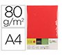 Papel color liderpapel din a4 80 gr rojo intenso paquete de 500 hojas