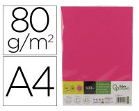 Papel color liderpapel din a4 80 g rosa intenso paquete de 500 hojas