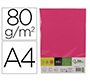 Papel color liderpapel din a4 80 gr rosa intenso paquete de 500 hojas