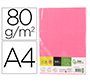 Papel color liderpapel din a4 80 gr rosa neon paquete de 500 hojas
