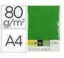 Papel color liderpapel din a4 80 gr verde intenso paquete de 500 hojas