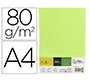 Papel color liderpapel din a4 80 gr verde neon paquete de 500 hojas