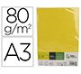 Papel color liderpapel din a3 80 gr amarillo intenso paquete de 500 hojas