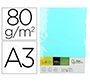 Papel color liderpapel din a3 80 gr celeste paquete de 500 hojas