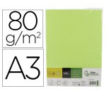 Papel color liderpapel din a3 80 gr verde neon paquete de 500 hojas
