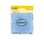 Bloc de notas adhesivas quita y pon post-it 73x73 mm 36 hojas transparente azul lavado vaquero