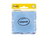 Bloc de notas adhesivas quita y pon post-it 73x73 mm 36 hojas transparente azul lavado vaquero