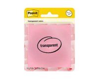 Bloc de notas adhesivas quita y pon post-it 73x73 mm 36 hojas transparente salmón