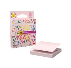 Bloc de notas adhesivas quita y pon post it z-notas super sticky 100% pefc 76x76 mm dispensador 90 hojas rosa