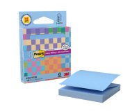 Bloc de notas adhesivas quita y pon post it z-notas super sticky 100% pefc 76x76 mm dispensador 90 hojas azul