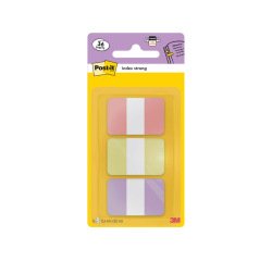 Banderitas separadoras rigidas dispensador post-it index strong 686-3 sun 25,4x38.1 mm pack de 36