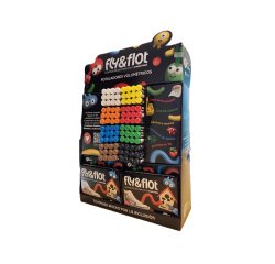 Rotulador tcolors fly&flot efecto 3d volumetrico 25 ml expositor de sobremesa 96 unidades colores surtidos +