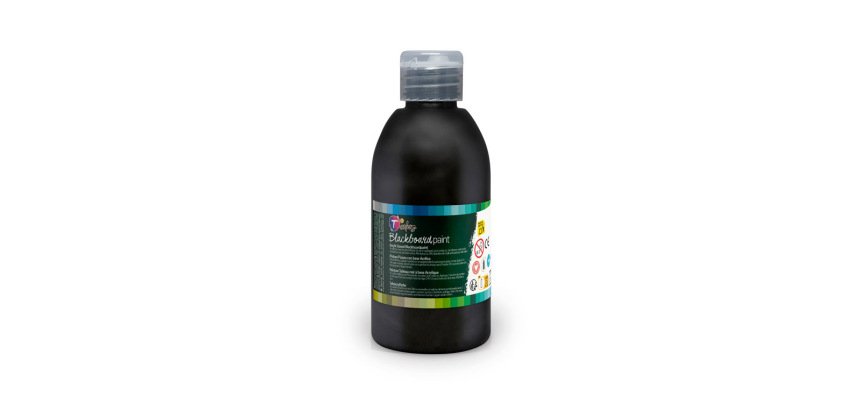 Pintura acrilica tcolors efecto pizarra negra base acrilica bote de 250 ml